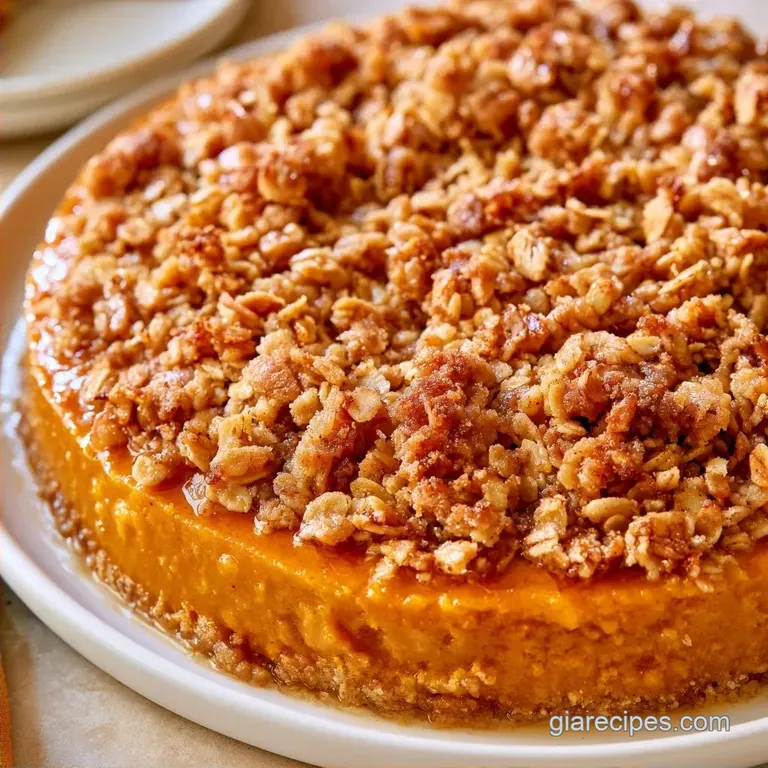 Pumpkin Oatmeal Dump Cake with Condensed Milk