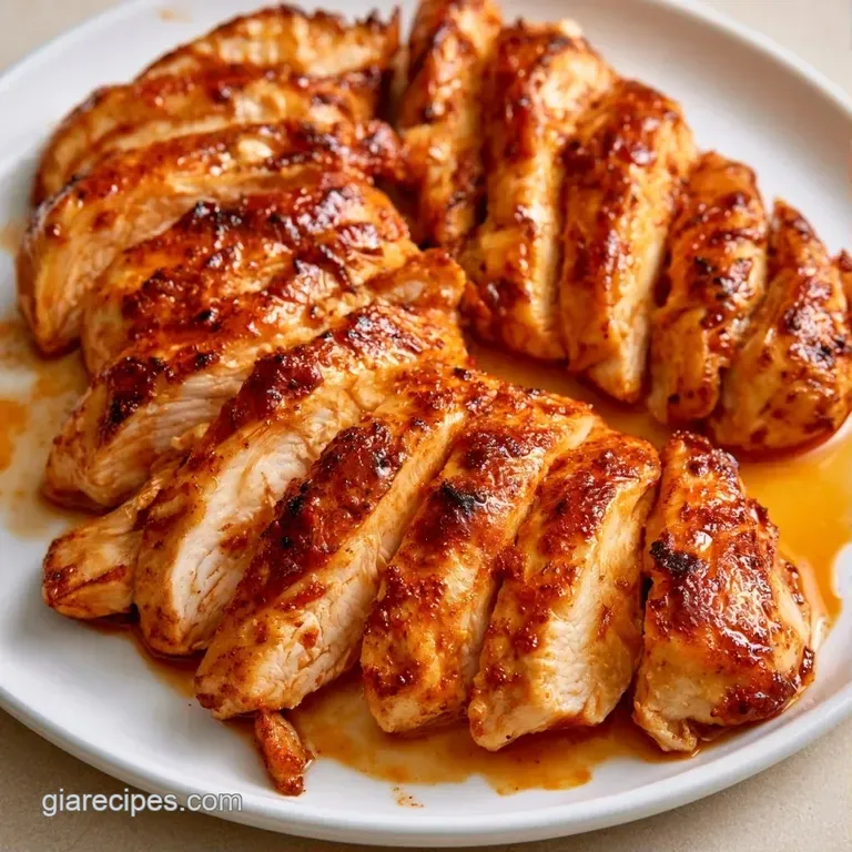 Tender slices of moist chicken breast paired with vibrant green beans and roasted orange carrots on a white ceramic plate.