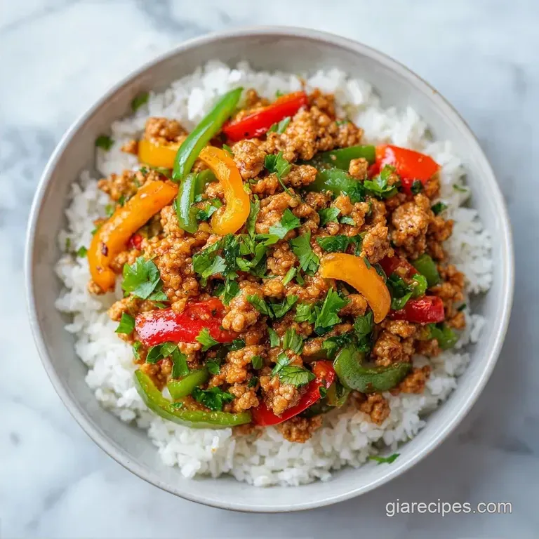 Unstuffed Turkey Pepper Skillet: One-Pan Dinner