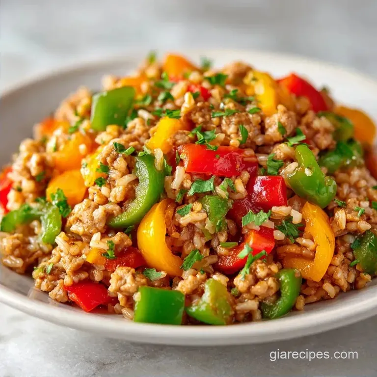 Turkey Stuffed Pepper Casserole: Simple and Savory