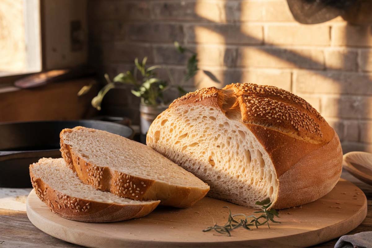 Freshly baked Telera bread rolls with a soft, fluffy interior and crispy golden crust, perfect for Mexican tortas.